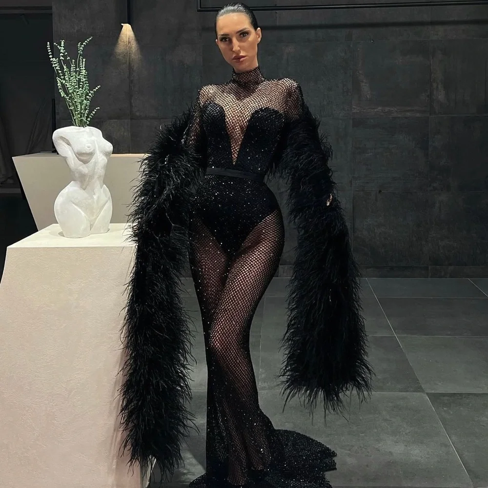 CUSTOM BLACK GOWN - Picture 1 of 6